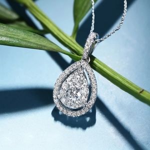 rhinestone Drop Necklace